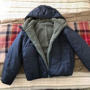 *SOLD* NWOT J. Crew boys reversible Sherpa puffer jacket with Primaloft.